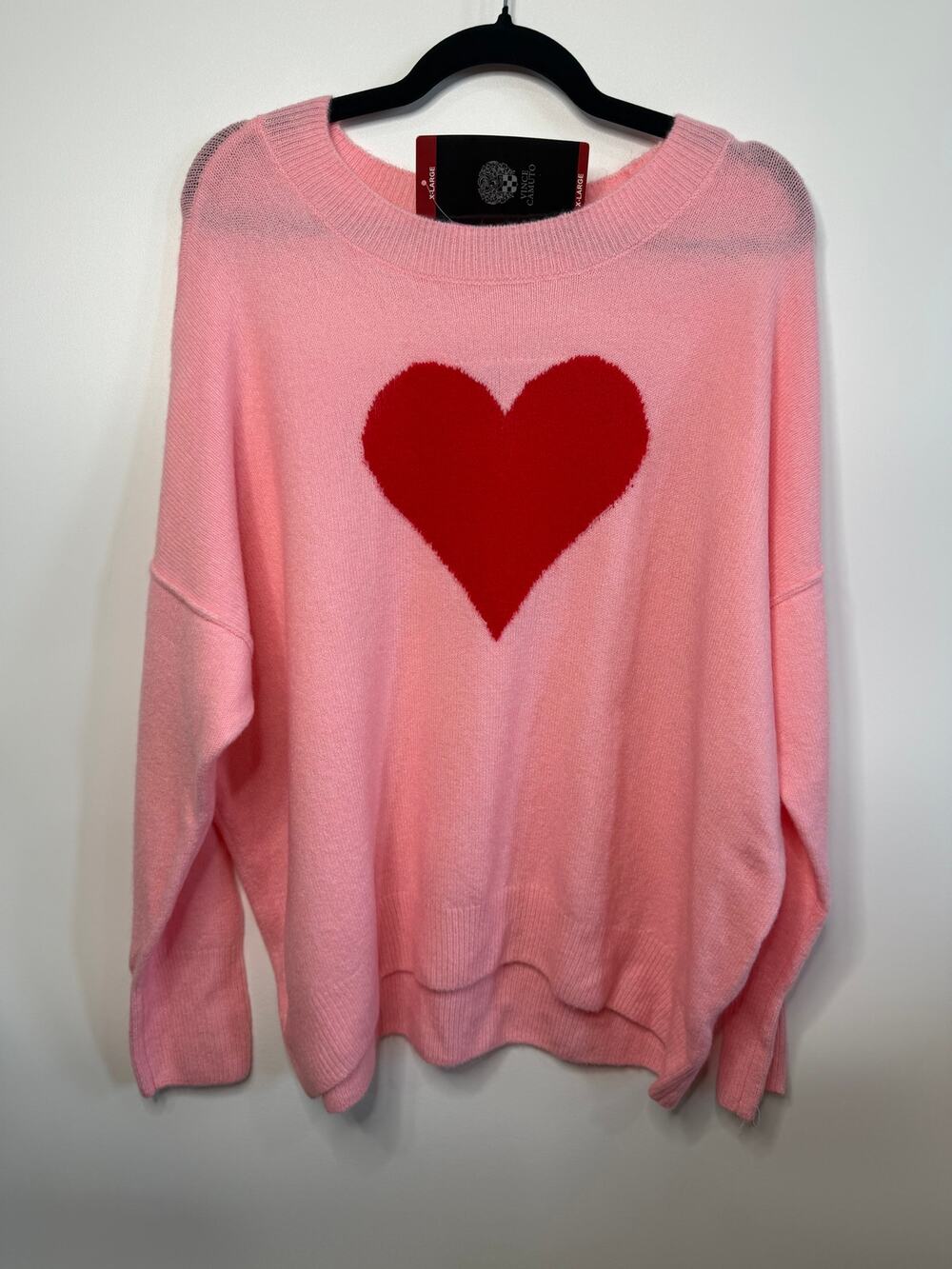Vince Camuto Heart Sweater Womens XL Valentine NWT